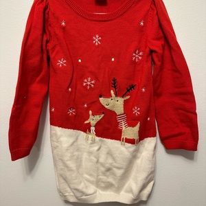 Girls Christmas sweater dress
